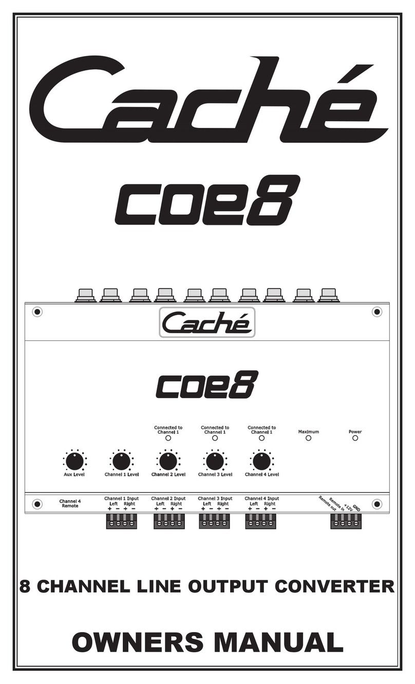 Cache coe8 owner's manual