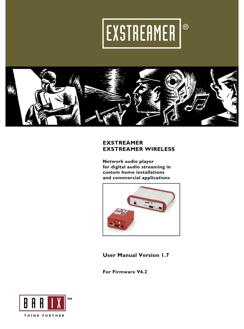 BARIX EXSTREAMER user manual