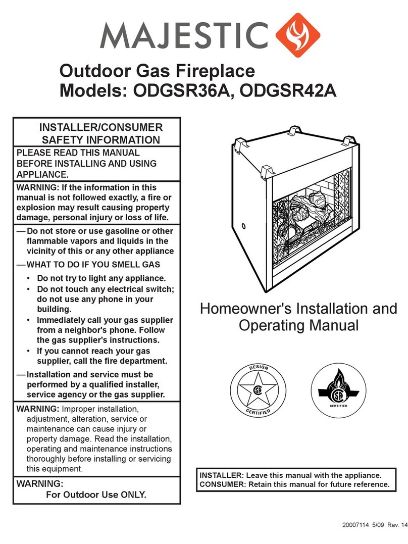 Majestic Al Fresco ODGSR36A Mounting instructions