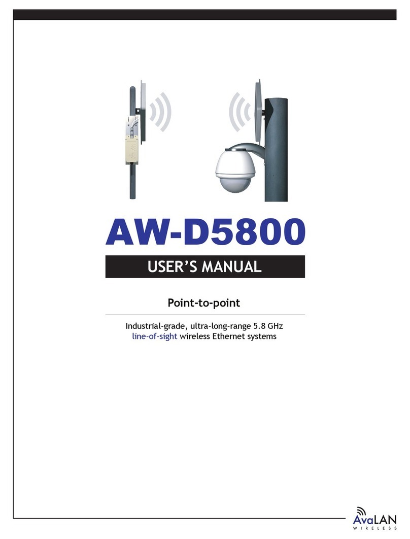 AvaLAN AW-D5800 User manual