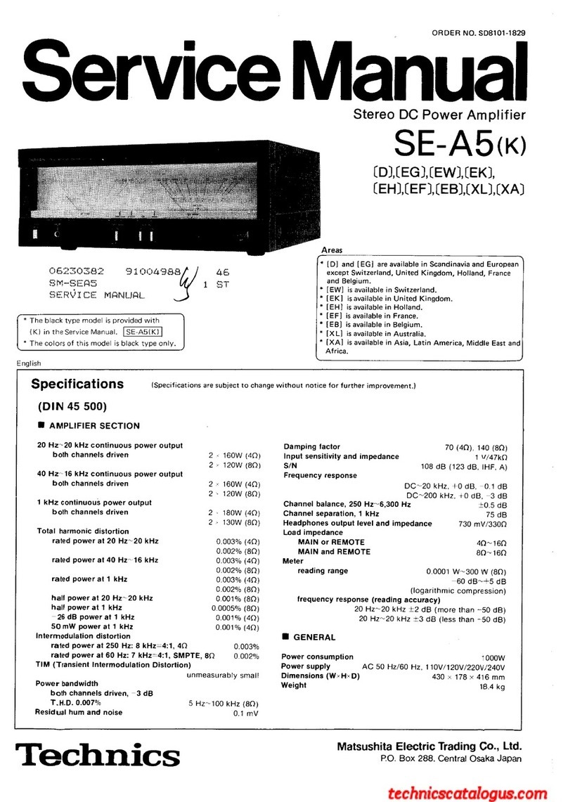 Technics SE-A5 Service manual