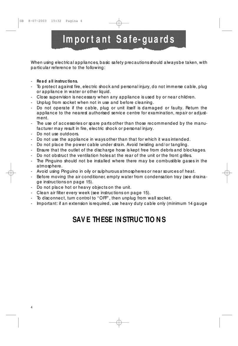 DeLonghi Pinguino K900 Instructions for use