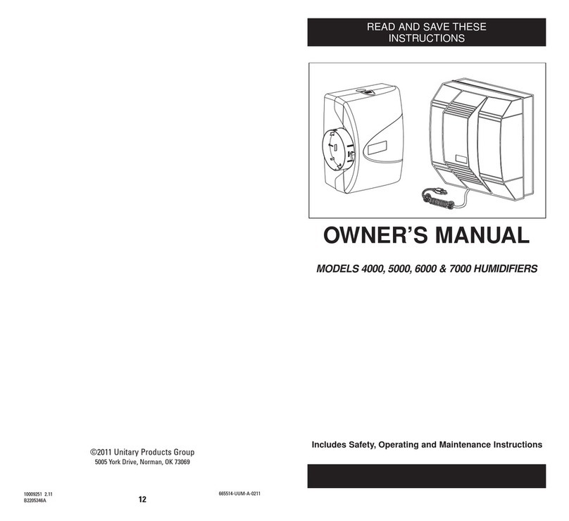 Unitary products group 4000 owner's manual