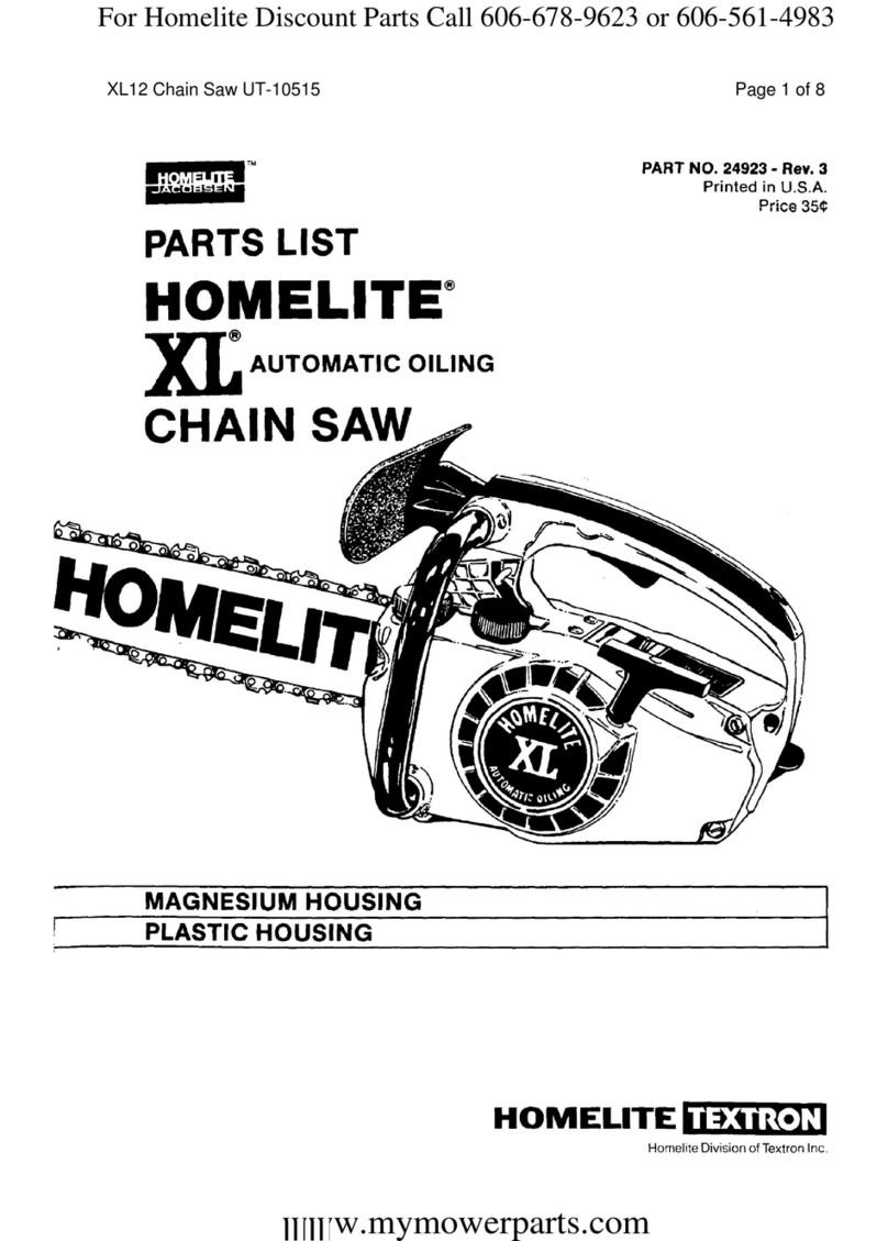 Homelite XL12 Datasheet
