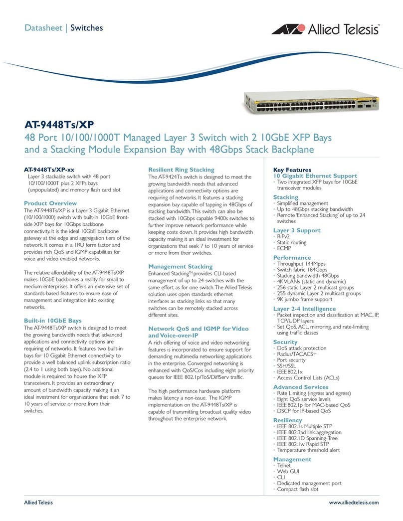Allied Telesis AT-9448Ts/XP AC datasheet Allied Telesis AT-9448Ts/XP AC datasheet