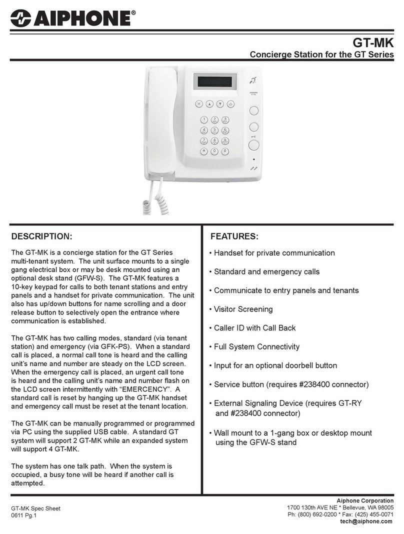 Aiphone GT-MK User manual