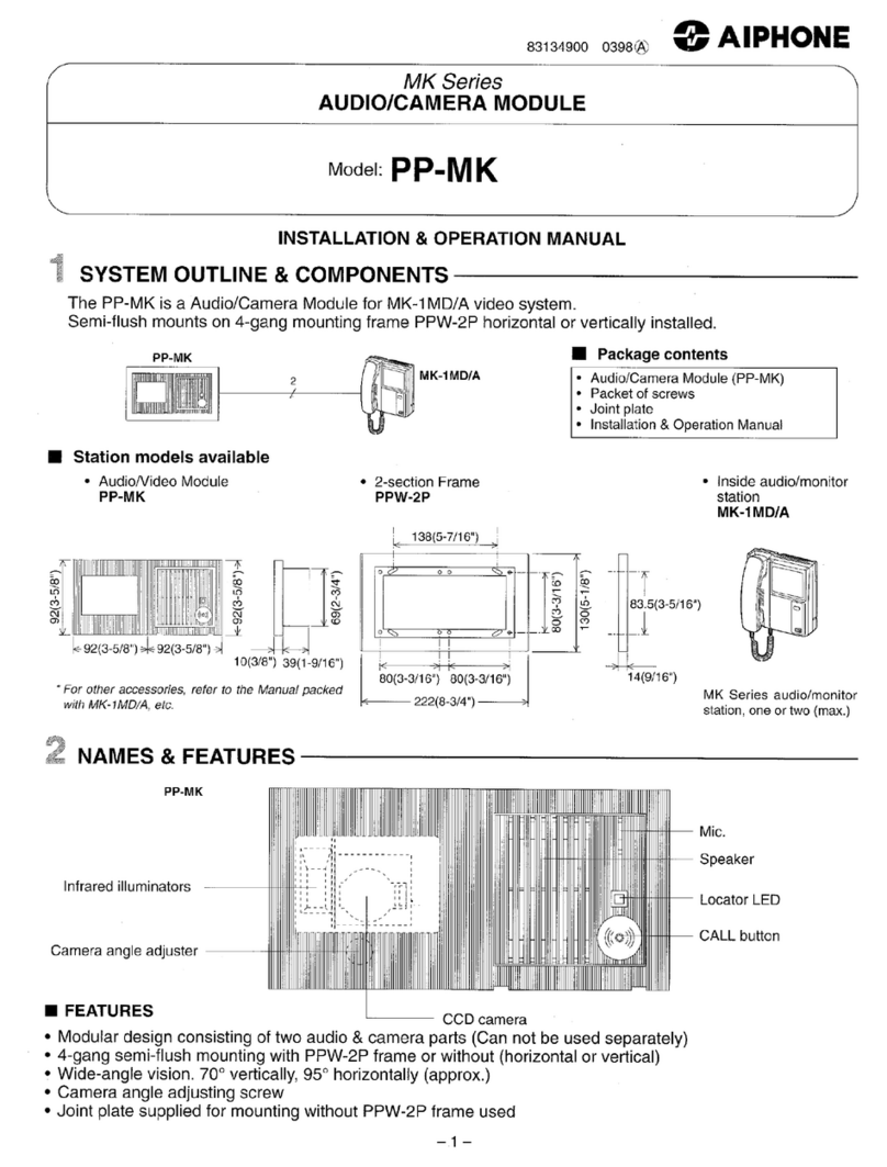 Aiphone PP-MK User manual