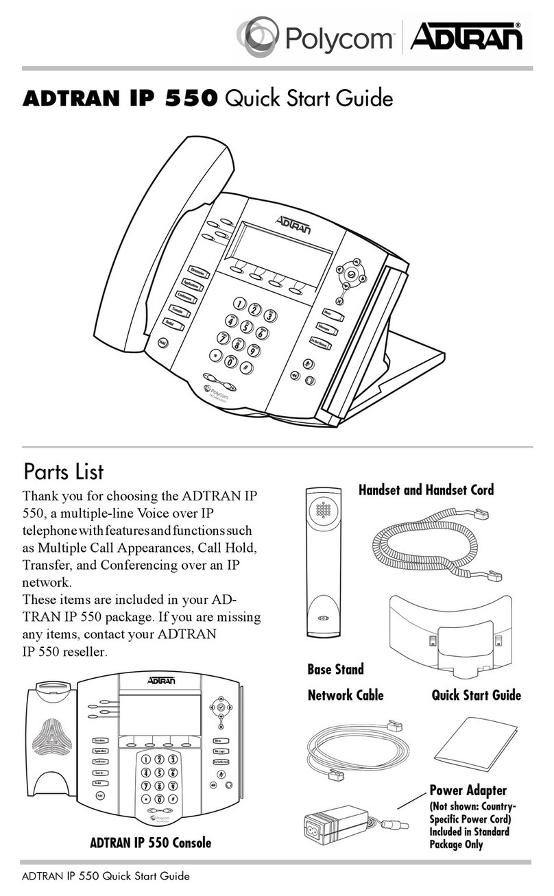 ADTRAN IP 550 Quich start guide