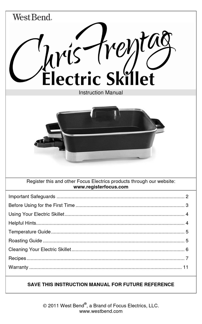 West Bend Chris Freytag Electric Skillet instruction manual West Bend Chris Freytag Electric Skillet instruction manual