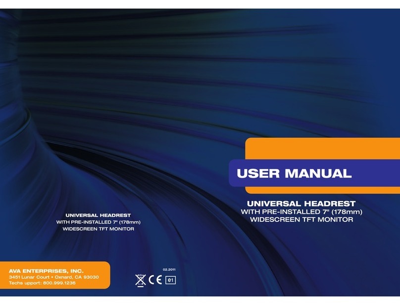 AVA Enterprises Universal Headrest user manual AVA Enterprises Universal Headrest user manual