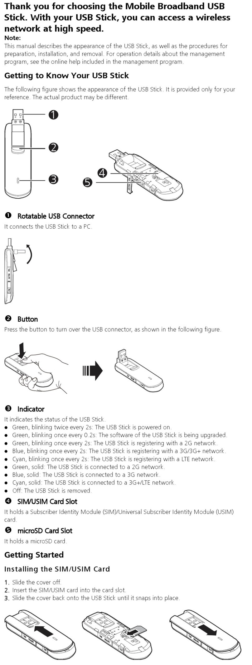 Huawei Mobile Broadband USB Stick User manual Huawei Mobile Broadband USB Stick User manual