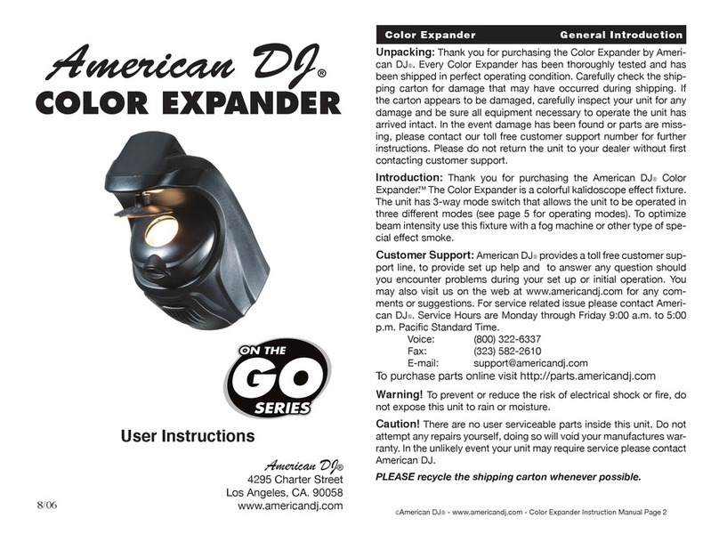 American DJ Color Expander User instructions