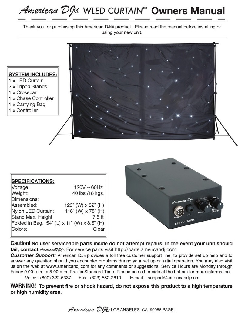 American DJ WLED CURTAIN owner's manual