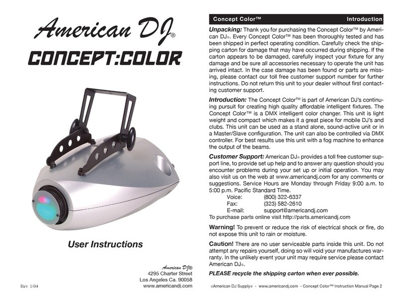 American DJ Concept Color User instructions