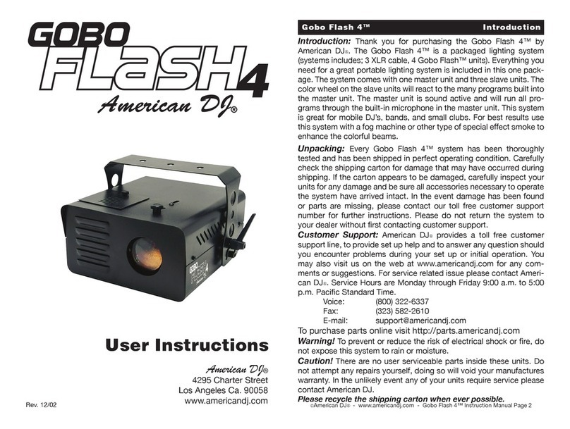 American DJ Gobo Flash 4 User instructions