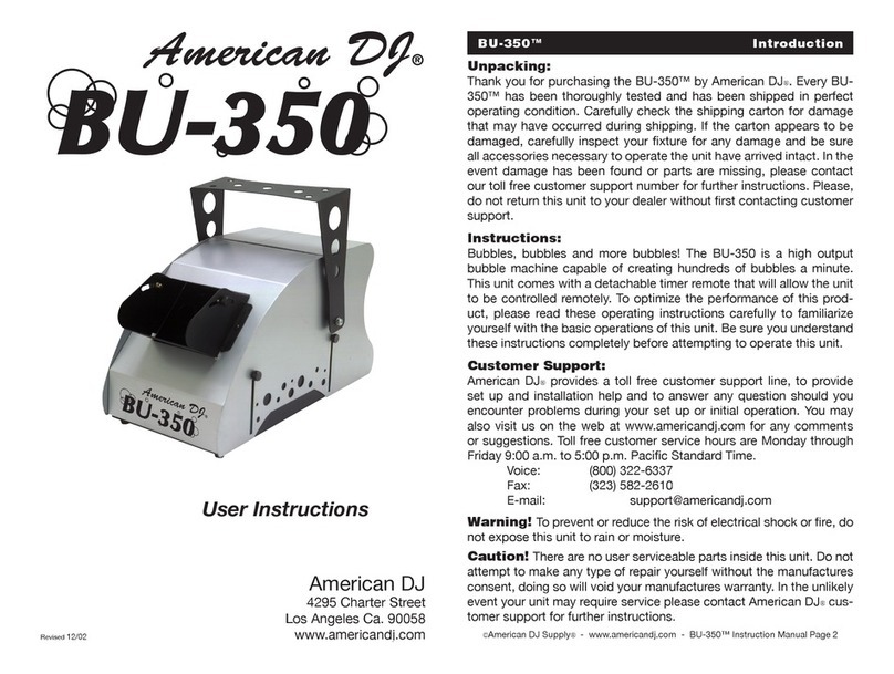 American DJ BU-350 User instructions