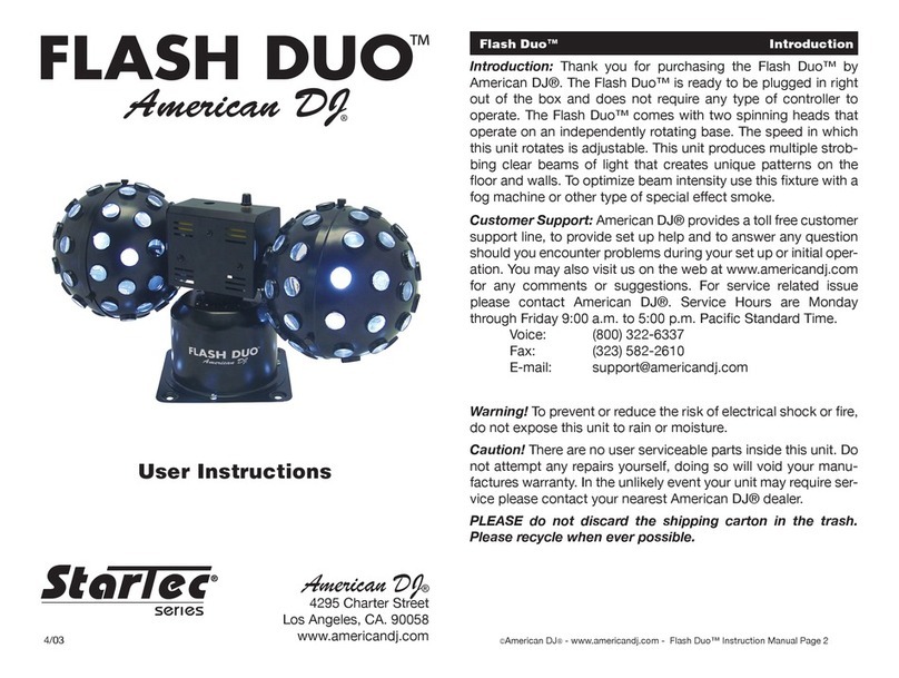 American DJ Flash Duo User instructions