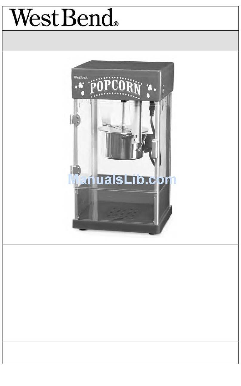 West Bend STIR CRAZY 4 OZ. THEATER-STYLE POPPER instruction manual West Bend STIR CRAZY 4 OZ. THEATER-STYLE POPPER instruction manual
