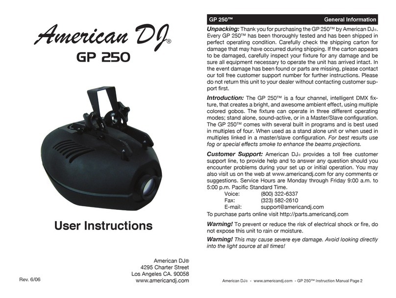 American DJ GP 250 User instructions