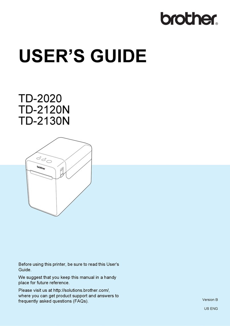 Brother TD-2020 User manual