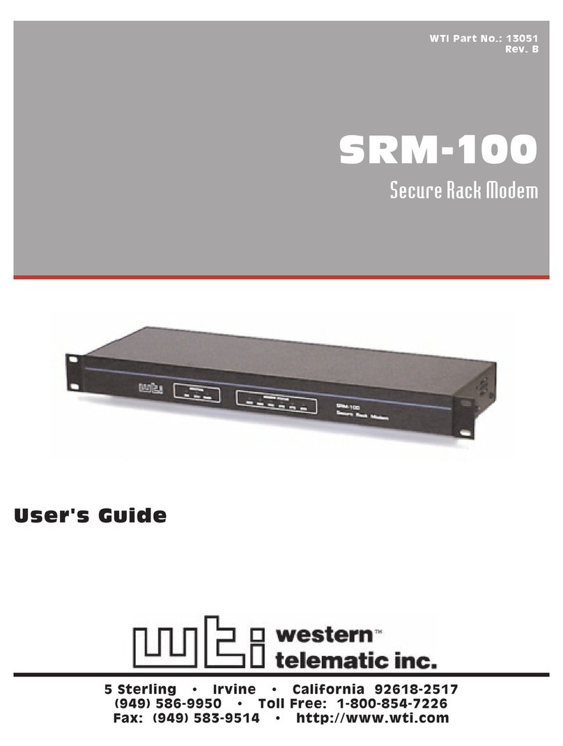Western Telematic SRM-100 User manual