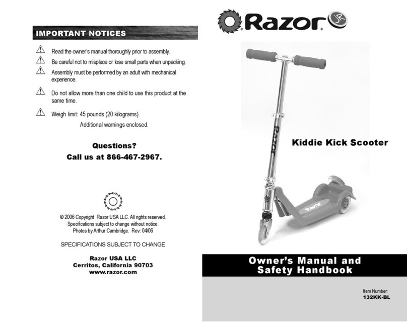 Razor Kiddie Kick User manual Razor Kiddie Kick User manual