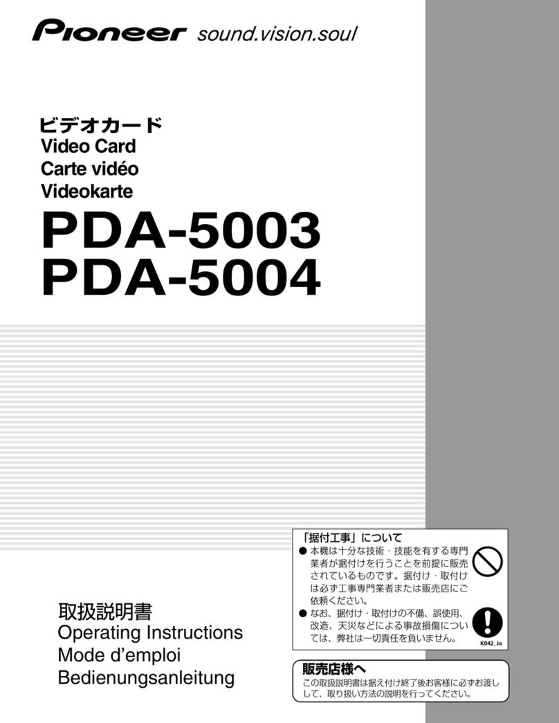 Pioneer PDA-5003 operating instructions