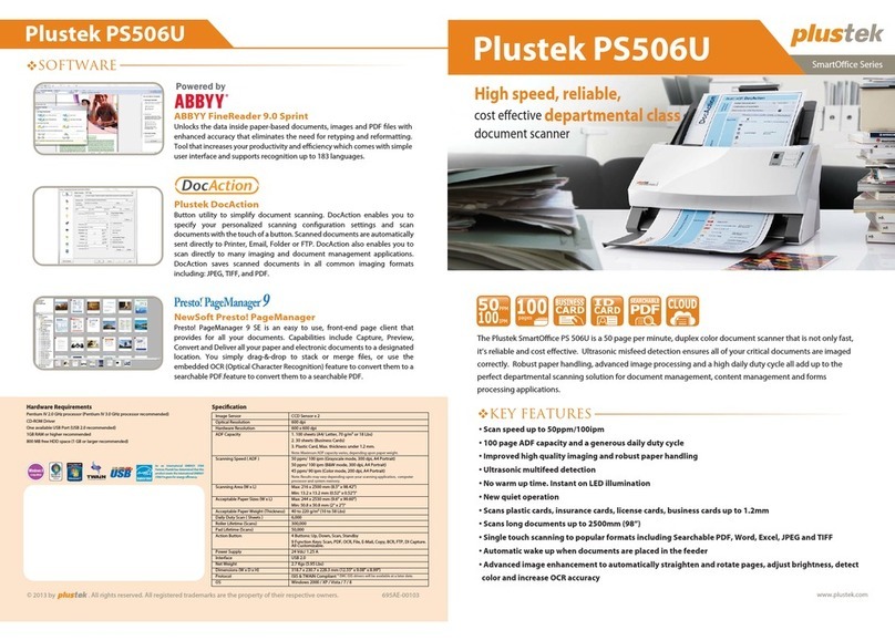 Plustek PS506U Features