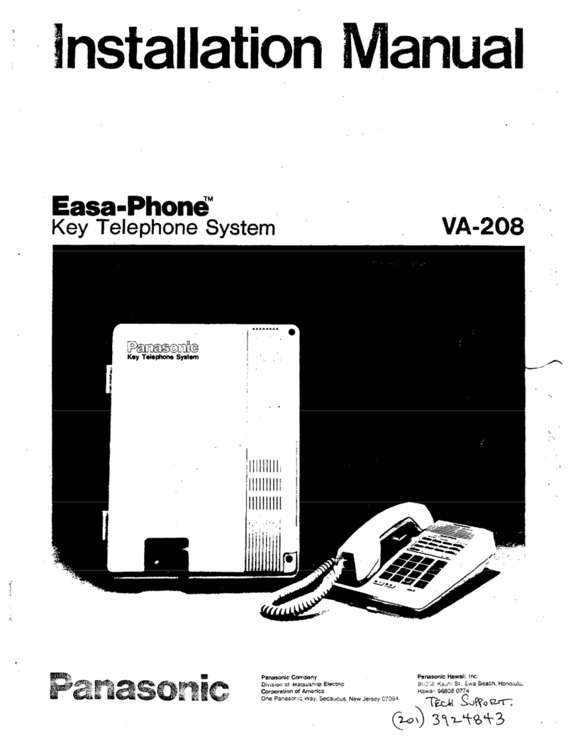 Panasonic Easa-Phone VA-208 User manual