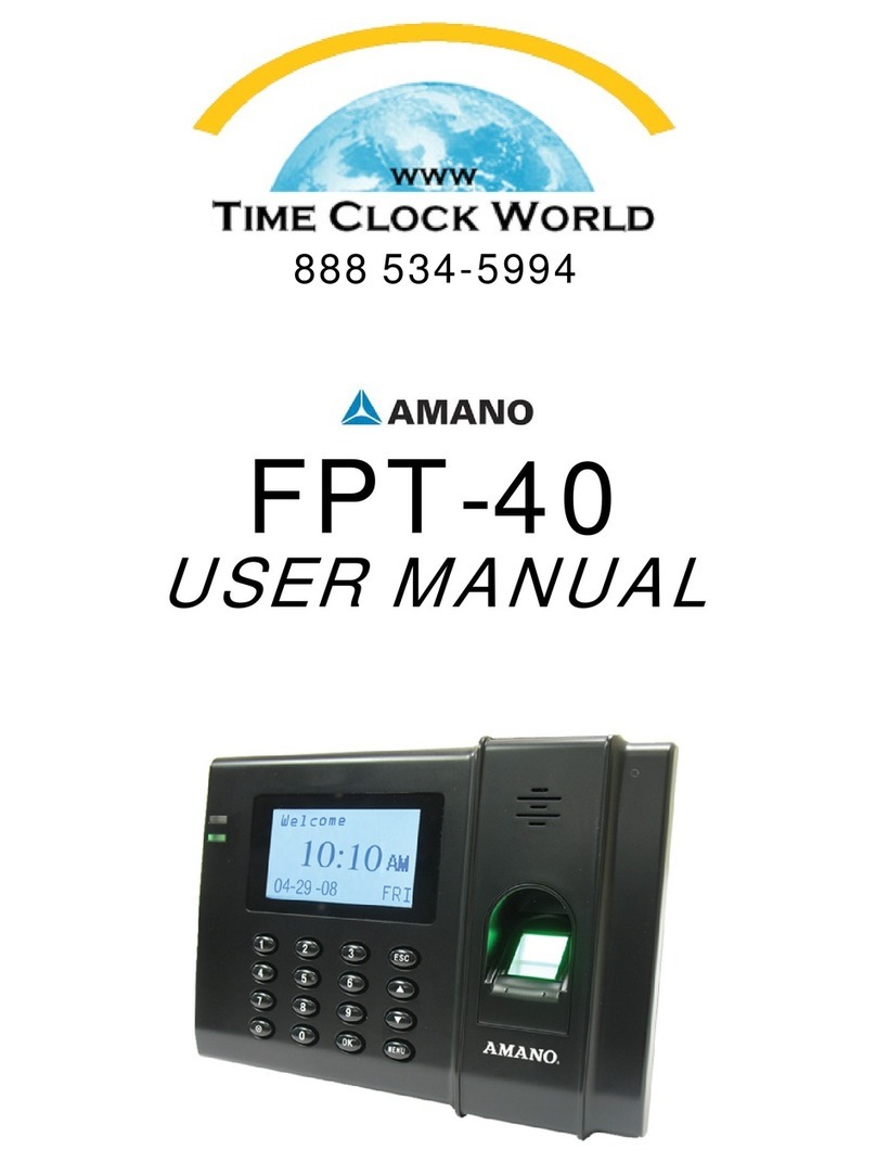 Amano Time Guardian FRT-40 User manual