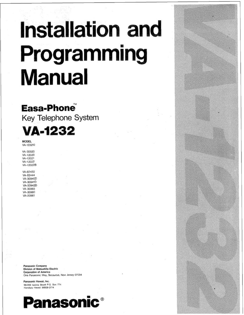 Panasonic Easa-Phone VA-123210 User manual