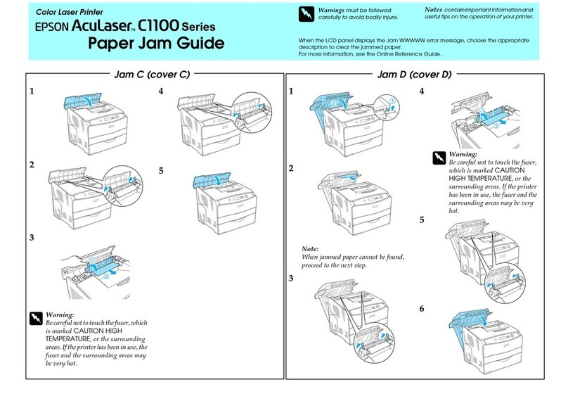 Epson C1100 - AcuLaser Color Laser Printer Quick reference guide