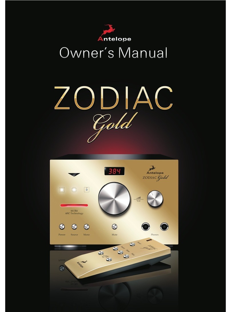 Antelope Zodiac Gold User manual