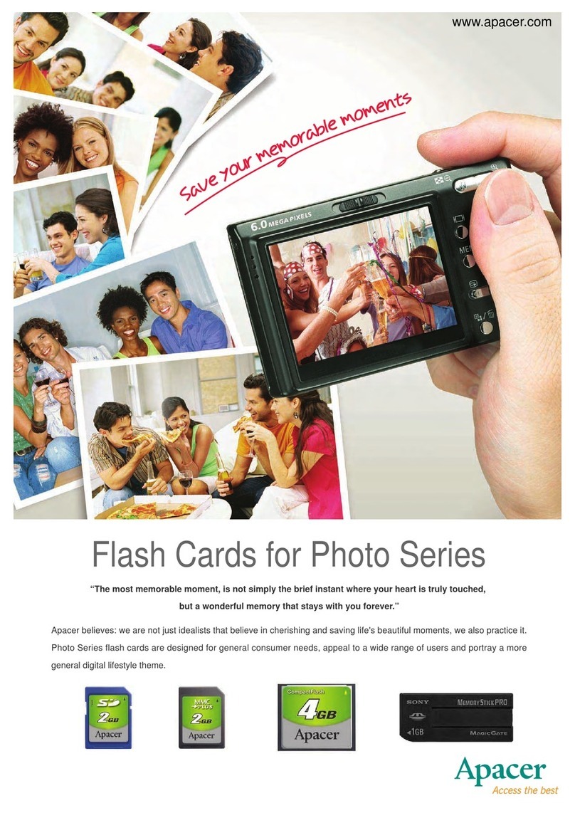 Apacer Technology SD (SecureDigital) Card Specifications Apacer Technology SD (SecureDigital) Card Specifications