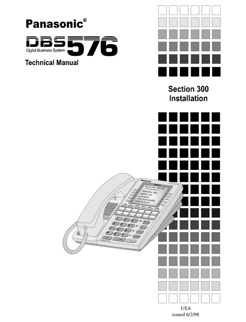 Panasonic DBS 576 Section 300 Technical manual