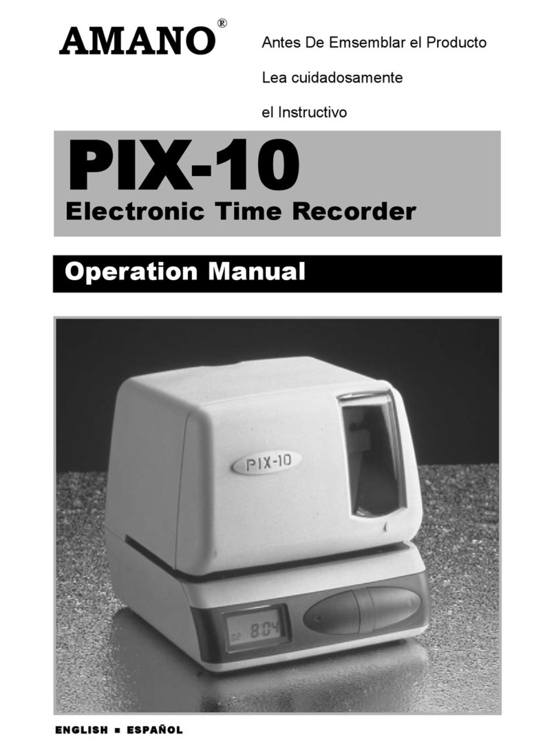 Amano PIX-10 User manual