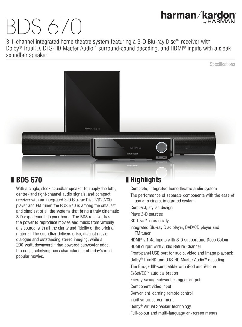 Harman Kardon BDS 670 Specifications