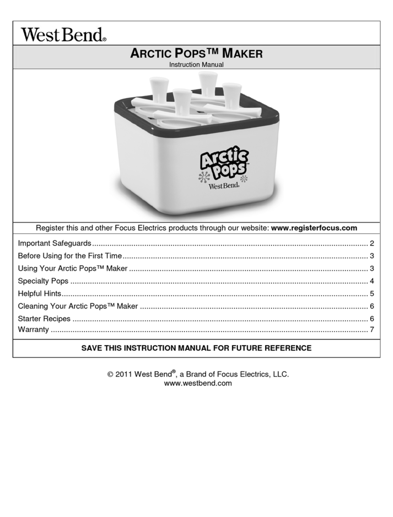 West Bend Arctic Pops Maker instruction manual