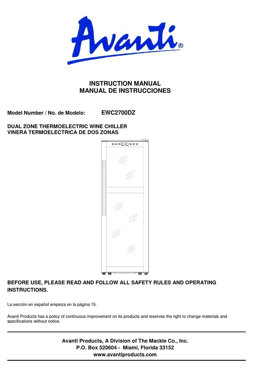 Avanti EWC2700DZ instruction manual