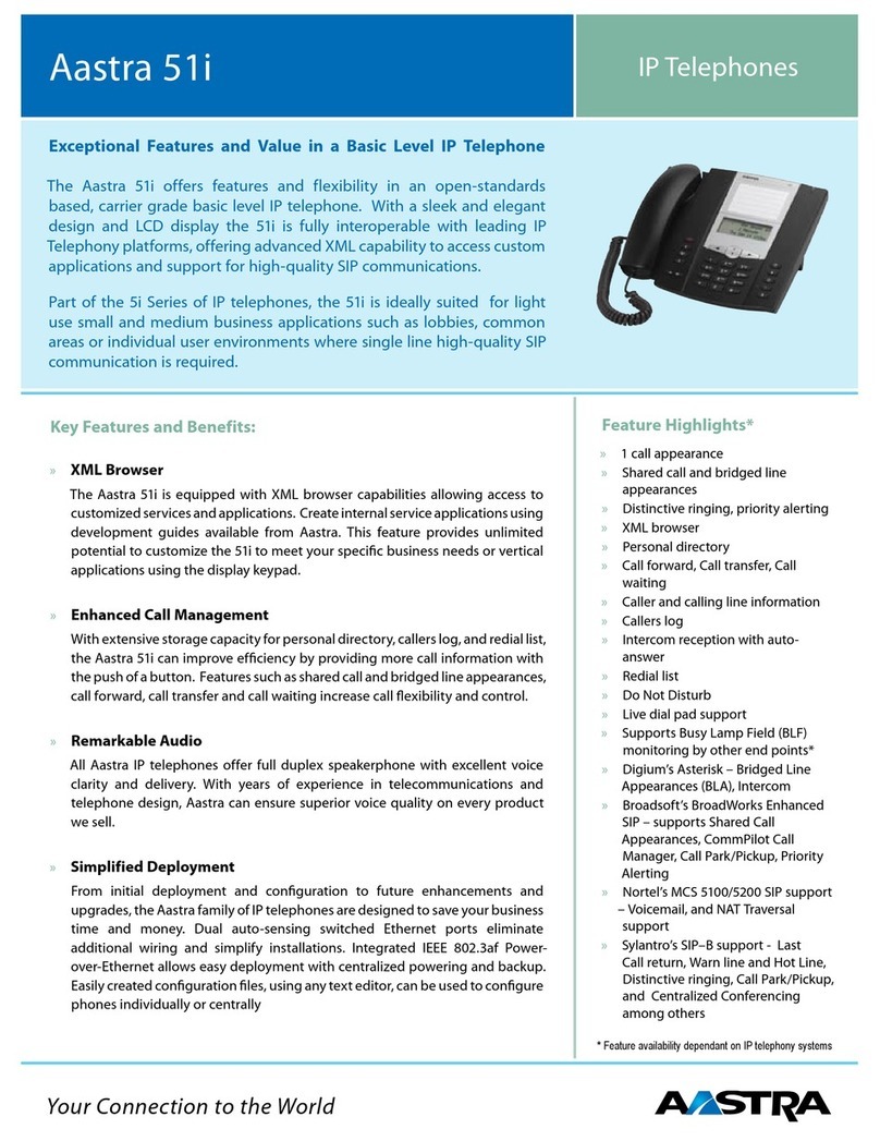 Aastra 51i Technical specifications