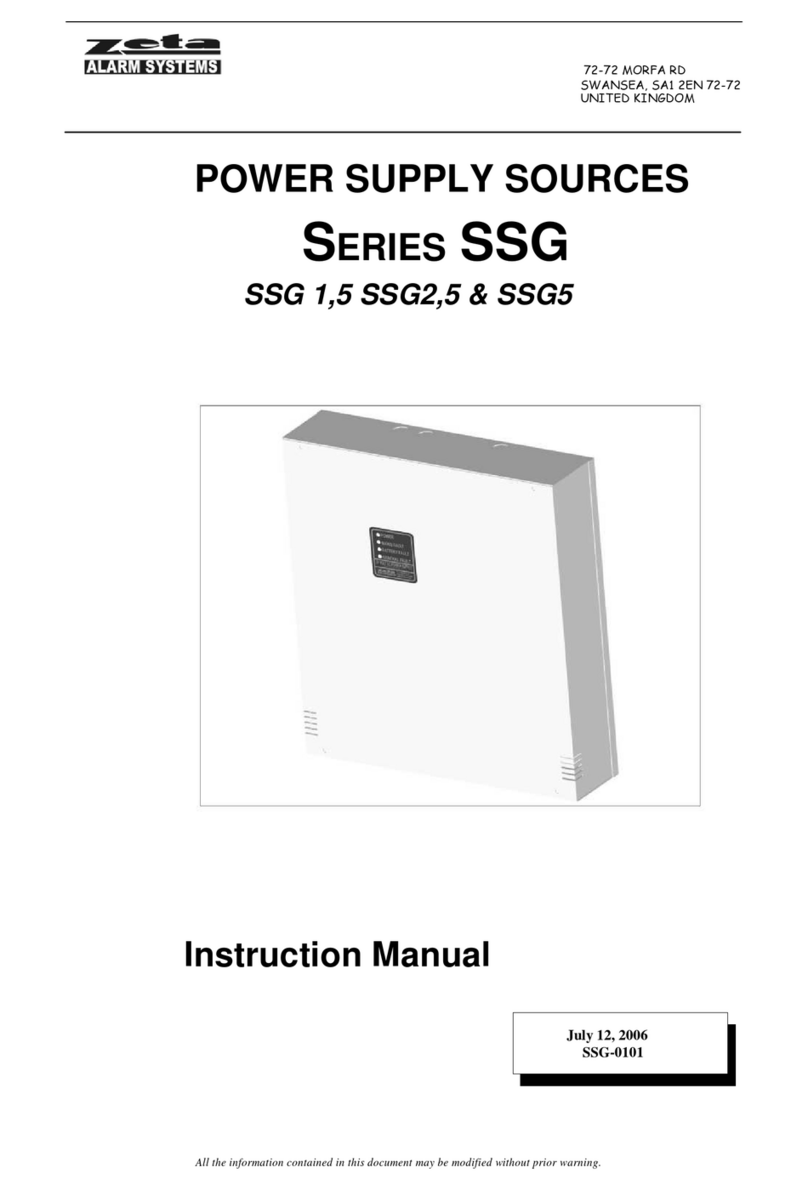 Zeta Alarm Systems SSG1 instruction manual