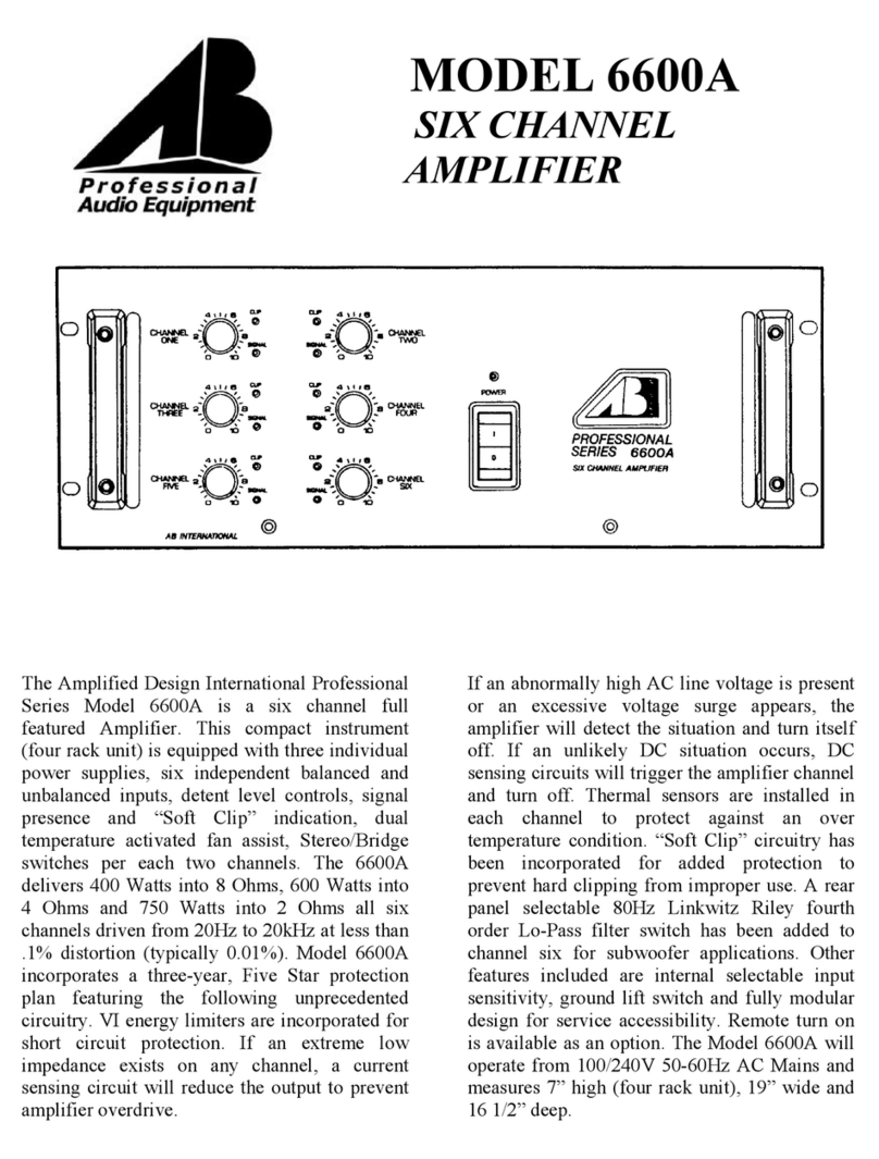 AB Amps 6600A User manual AB Amps 6600A User manual