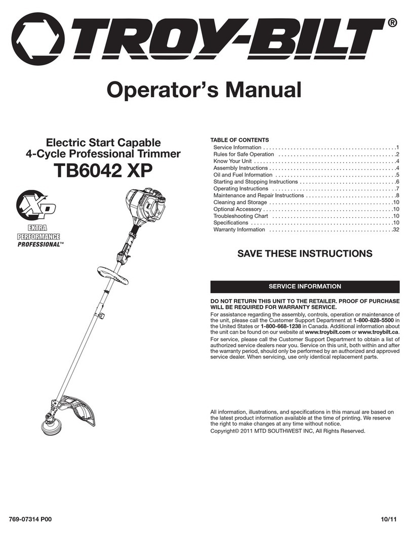Troy-Bilt TB6042 XP User manual