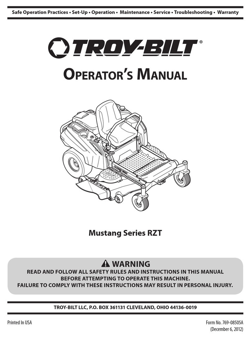 Troy-Bilt Mustang Series RZT User manual
