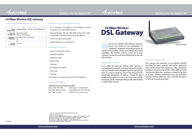ActionTec GT704-WG User manual