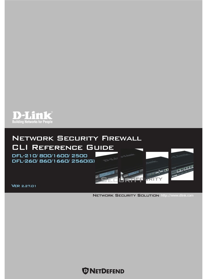 D-Link DFL-210 - NetDefend - Security Appliance Instruction Manual D-Link DFL-210 - NetDefend - Security Appliance Instruction Manual