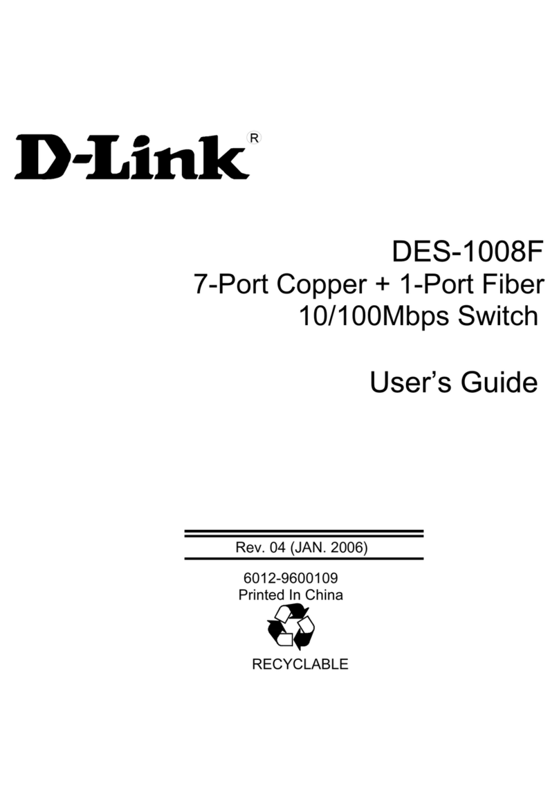 D-Link DES-1008F User manual