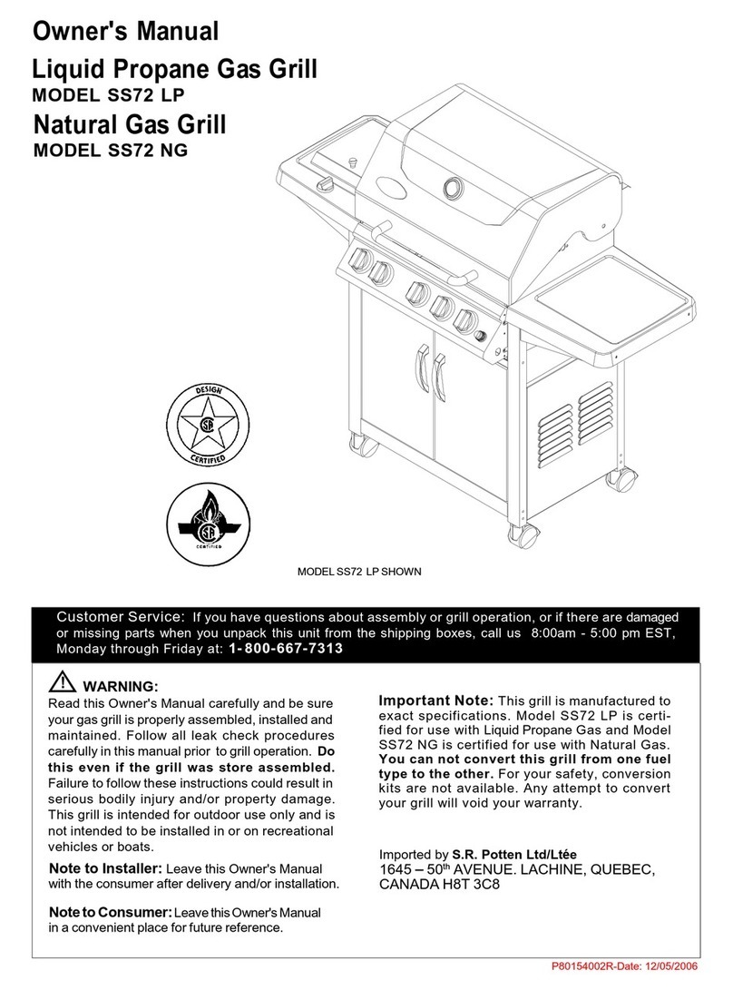 GrillChef SS72 LP User manual