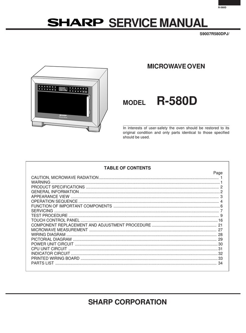 Sharp R-580D User manual