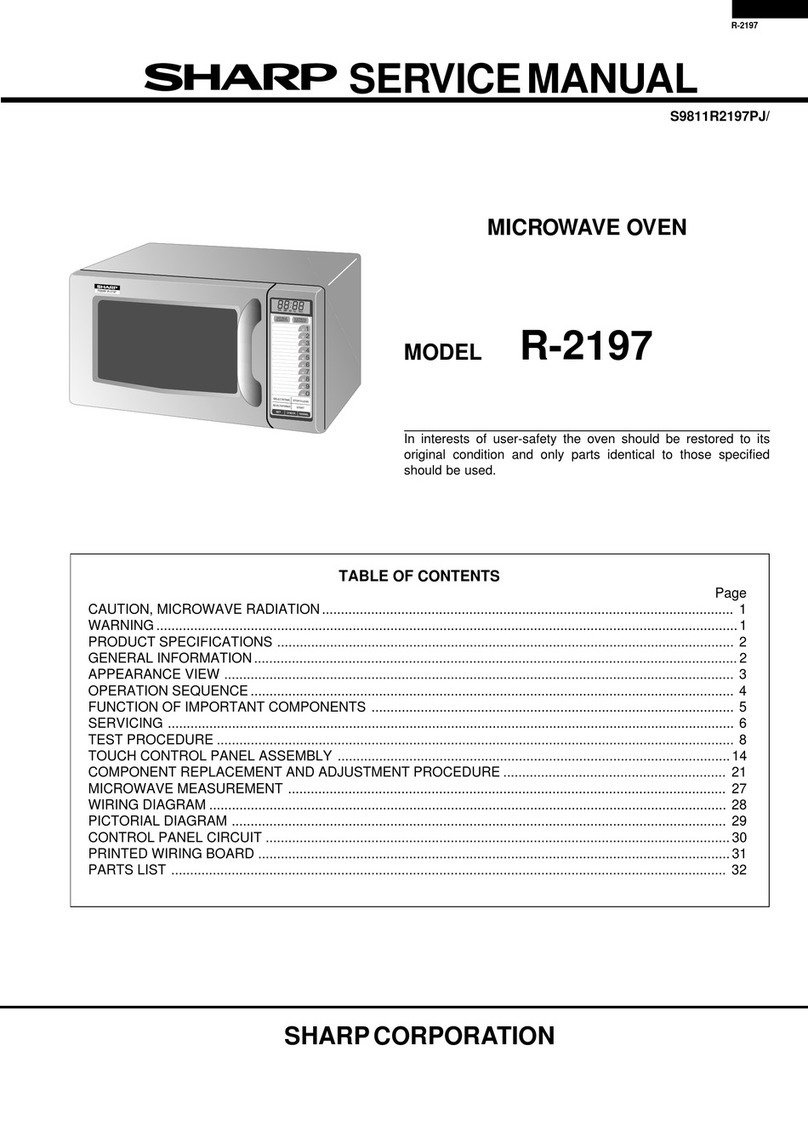 Sharp MODEL R-2197 User manual Sharp MODEL R-2197 User manual